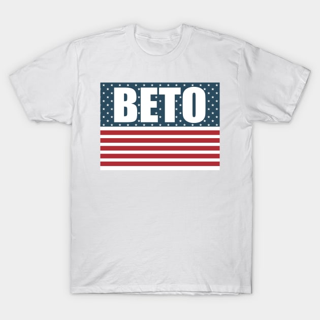 Beto 2020 Election American Flag T-Shirt by epiclovedesigns